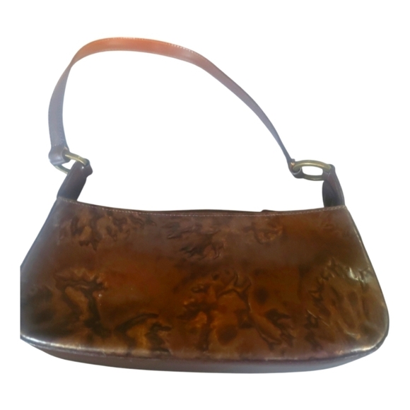 Stefano Bravo Vintage Dark Made in Italy Brown Leather Shoulder Bag - Picture 8 of 9